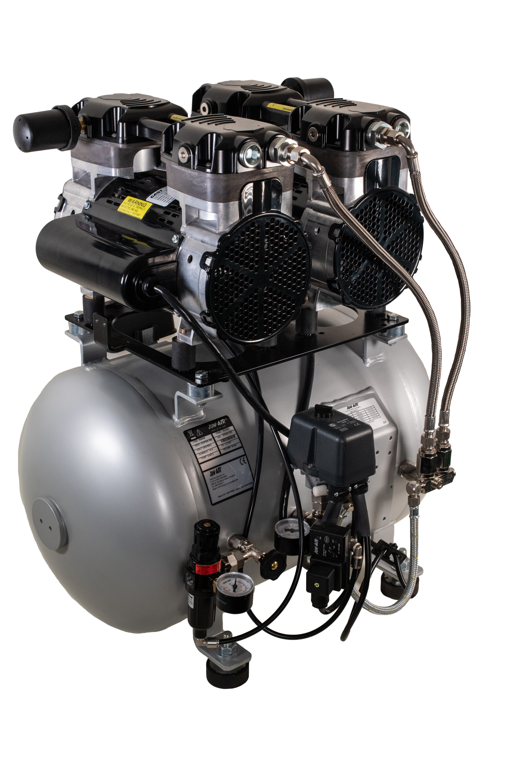 Gast 2x106R high volt 230V compressors on a 40 liter tank